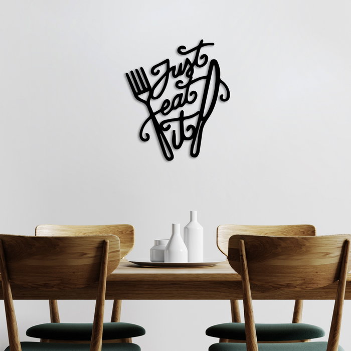 Wallity Just Eat It - Accesorio Decorativo de Pared Metálico Negro Wallity Just Eat It - Accesorio Decorativo de Pared Metálico Negro